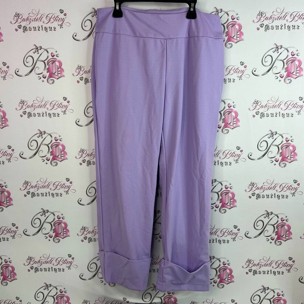 Up! Capri pants purple lilac pastel Chic Lavender Cropped Pants